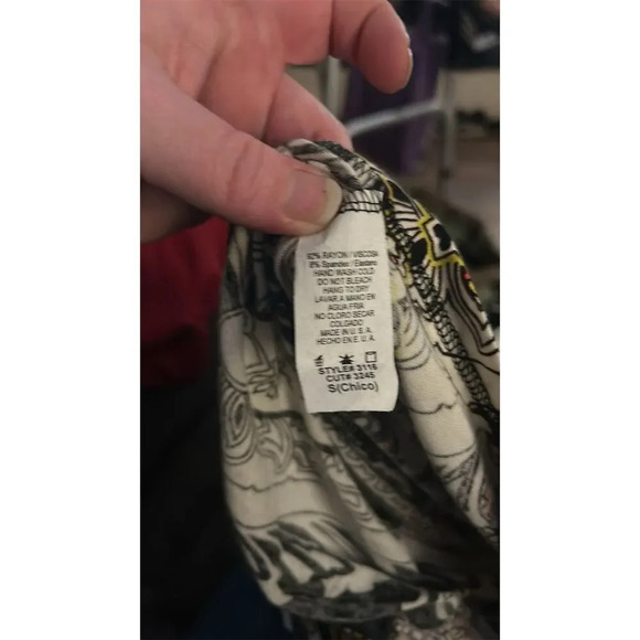 Francesca's Women's Paisley One Shoulder Dress Black Size S - Picture 7 of 7